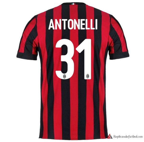 Camiseta Milan Primera equipación Antonelli 2017-2018
